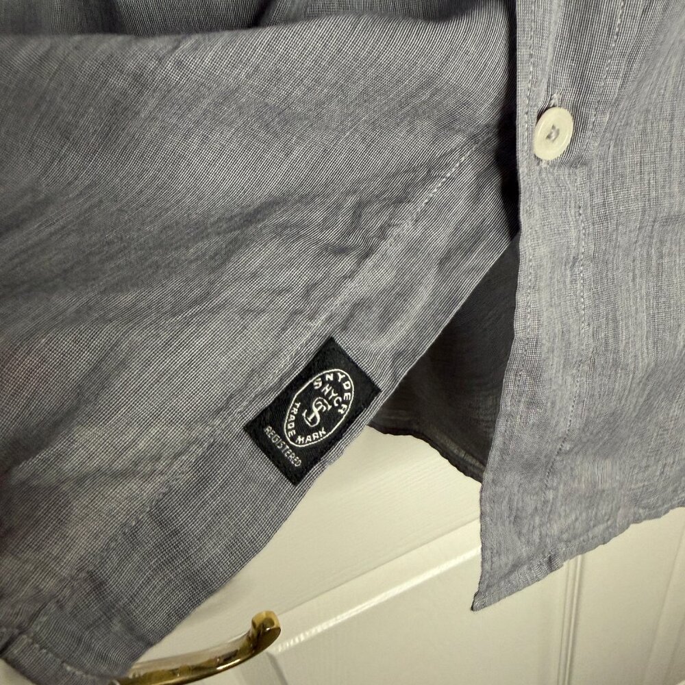 Todd Snyder Summerweight Favorite Shirt in Chambray Blue NWT - Picture 7 of 9